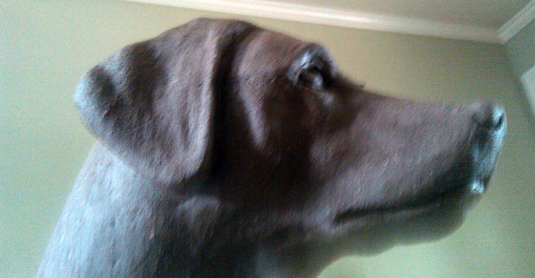 Ceramic Dog Sculpture