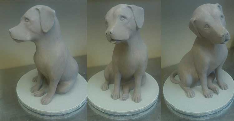 Ceramic Dog Sculpture