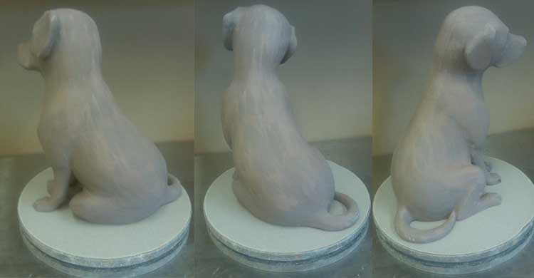 Ceramic Dog Sculpture