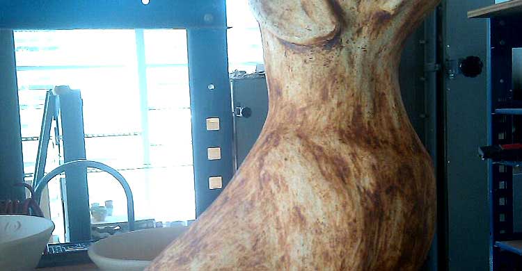 Ceramic Dog Sculpture